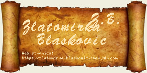 Zlatomirka Blašković vizit kartica
